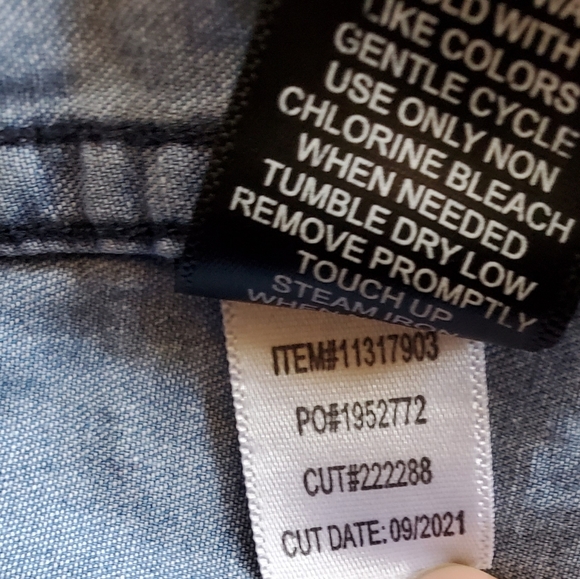 TORRID Chambray Long-Sleeved Shirt 100%Cotton. - Picture 6 of 14
